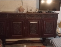 Juego de comedor para 10 personas con 8 sillas y 2 sillones + bahiut