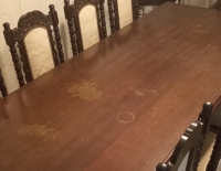 Juego de comedor para 10 personas con 8 sillas y 2 sillones + bahiut