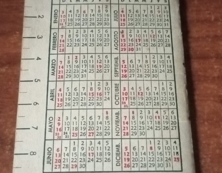 Agenda - Calendario 1954 - Seda Gutermann